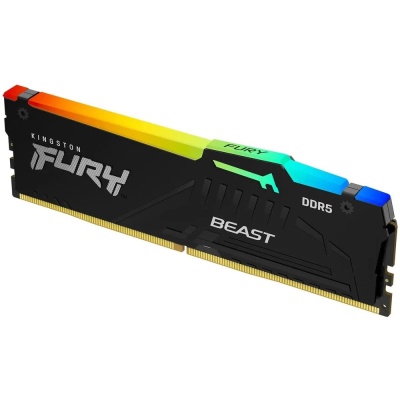 Оперативная память Kingston DDR5 DIMM FURY Beast Black EXPO RGB 16Gb, 6800Mhz, [KF568C34BBEA-16] CL34, с радиатором Kingston