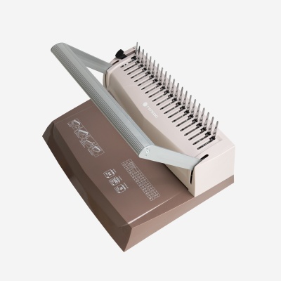 Переплетчик ГЕЛЕОС БП-16 коричневый на пластиковую пружину Гелеос БП16пк