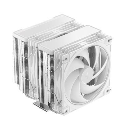 Кулер для процессора DEEPCOOL AG620 G2 WH LGA1954/1851/1700/AM5/AM4 (9шт/кор, TDP 270W, PWM, DUAL Black Fan 120mm, 6 тепл. трубок, белый) RET
