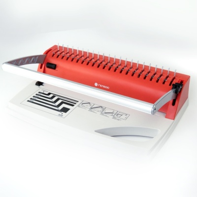 Переплетчик ГЕЛЕОС БП-9+ бело-красный на пластиковую пружину Гелеос БП-9+ бело-красный (БП9пбк)