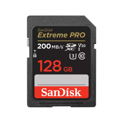 Карта памяти SanDisk Extreme PRO 128GB SDXC Memory Card 200MB/s