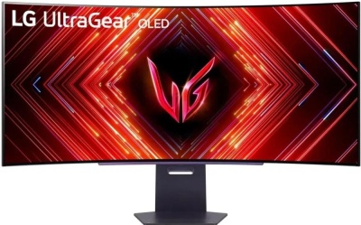 Монитор 44.5" LG UltraGear 45GS95QE-B OLED 3440x1440, 240 Гц, 0.03 мс, 21:9, 1300 кд/м2, 2хHDMI, 1хDP, изогнутый, черный, выход на наушники