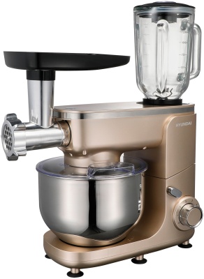 Кухонная машина Hyundai HYM-S7451 планетар.вращ. 1400Вт золотистый