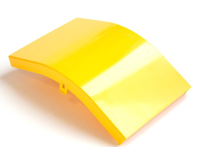 Крышка внешнего изгиба 45° оптического лотка 120 мм, желтая (LAN-OT120-EC45C)