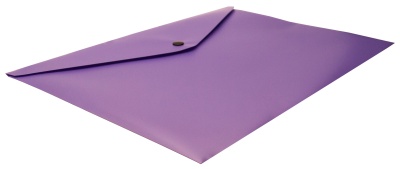 Конверт на кнопке Бюрократ -PK803TVIO A4 пластик 0.15мм фиолетовый