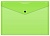 Конверт на кнопке Бюрократ Double Neon DNEPK803A4LETT A4 пластик 0.18мм салатовый