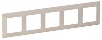 Valena LIFE. Рамка "Слоновая кость". 5-постовая универсальная Legrand 754045