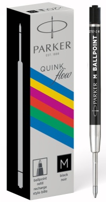 Стержень шариковый Parker QuinkFlow Basic Z09 (CW2168602) M 0.7мм черные чернила без упак.