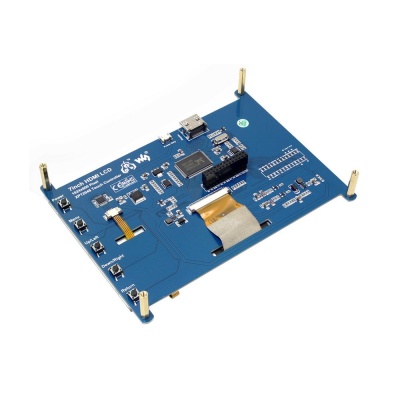 Модуль дисплея ACD18-RA418 Waveshare 7" резистивный сенсорный дисплей без корпуса, 1024*600 IPS матрица, вход HDMI, питание по USB, для Raspberry Pi 3