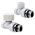 Набор термостатический прямой Royal Thermo Design 1/2"М30х1,5 (Белый)