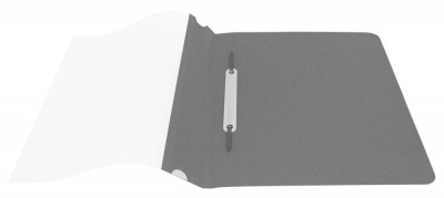 Папка-скоросшиватель Бюрократ Люкс -PSL20A5GREY A5 прозрач.верх.лист пластик серый 0.14/0.18