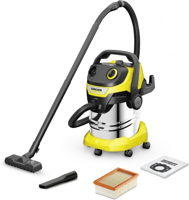 Строительный пылесос Karcher WD 5 S V-25/5/22 1100Вт (уборка: сухая/сбор воды) желтый