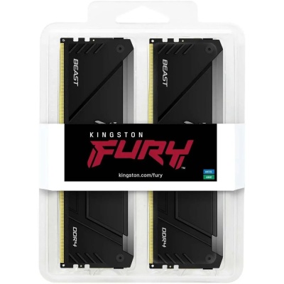 Память DDR4 2x64GB 3200MHz Kingston KF432C16BB2AK2/64 Fury Beast RGB RTL PC4-25600 CL16 DIMM 288-pin 1.35В dual rank Ret
