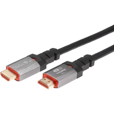 Кабель HDMI 19M/M,ver. 2.1, 8K@60 Hz 1.5m метал разъемы, Telecom <TCG365-1.5M> VCOM Telecom TCG365-1.5M