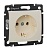 Розетка силовая Legrand Valena (774320) скрыт. зазем. слоновая кость