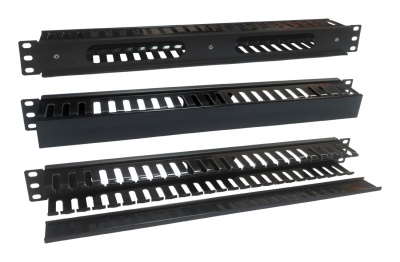 Кабельный органайзер Горизонтальный Lanmaster TWT-ORG1U/24-CVP гребенка 1U шир.:19" глуб.:50мм