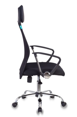 Кресло руководителя Бюрократ KB-6N черный TW-01 TW-11 сетка с подголов. крестовина металл хром