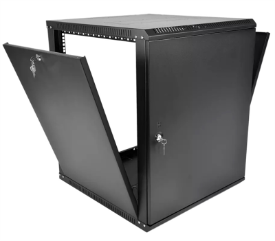 ЦМО Шкаф телекоммуникационный настенный разборный ЭКОНОМ 15U (600 ? 350) дверь металл, цвет черный (ШРН-Э-15.350.1-9005)