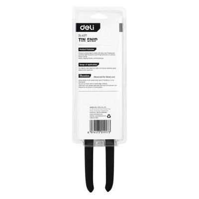 Режущий инструмент (пилы, ножовки, ножи, ножницы) Deli Ножницы по металлу прямые Deli DL4371 250мм, высокоуглеродистая сталь 55, прорезиненная рукоятка