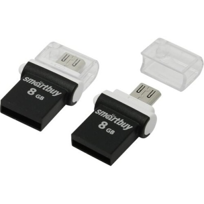 Smartbuy USB Drive 8GB OTG POKO series Black (SB8GBPO-K)