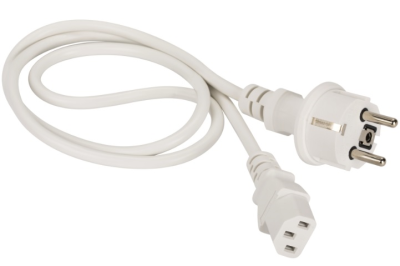 Шнур питания C13-Schuko прямая, 3х0.75, 220В, 10А, белый, 3 метра (LAN-PP13/SH-3.0-WH)
