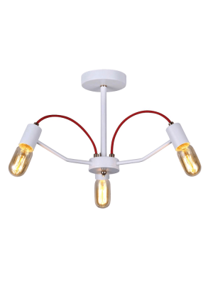 Светильник E27х3х60Вт Белый с золотом H002-3