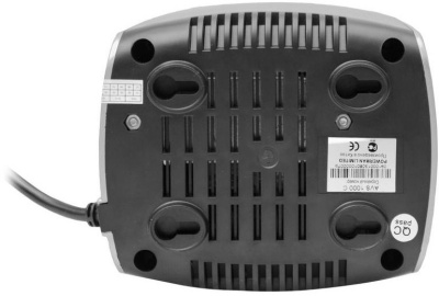 Стабилизатор POWERMAN AVS 1000C, ступенчатый регулятор, 1000ВА/500Вт, 150-280В, максимальный входной ток 8А, 2 евророзетки, IP-20, напольный,  151мм х 126мм х 123мм, 2 кг. POWERMAN AVS 1000C (POWERMAN AVS 1000 C)