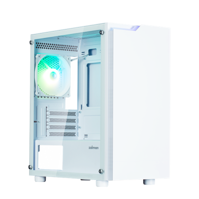Корпус Zalman T4 PLUS, MATX, белый, WINDOW, 1 x Combo (3.5'' or 2.5''), 1x3.5'', 2x2.5", 1xUSB2.0, 2xUSB3.0, REAR 1x120mm ARGB