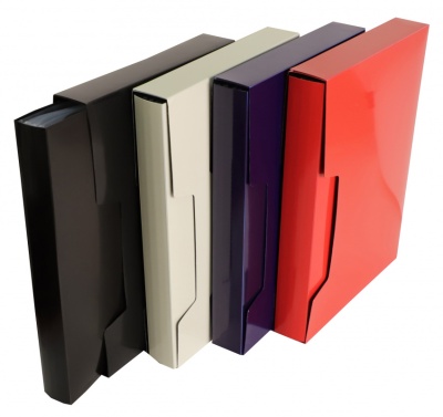 Папка с 80 прозр.вклад. Бюрократ DeLuxe DLVBOX80BLCK A4 пластик 0.7мм черный в коробе