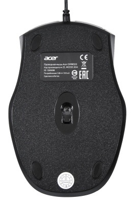Мышь Acer OMW020 черный оптическая (1600dpi) USB (3but)