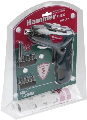 Отвертка электрическая Hammer Flex ACD3.6A аккум. патрон:Шестигранник 6.35 мм (1/4)
