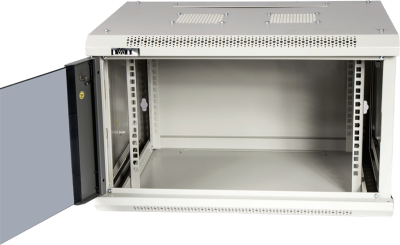 Шкаф коммутационный Lanmaster (TWT-CBWPG-18U-6X8-GY) настенный 18U 600x800мм пер.дв.стекл задн.дв.спл.стал.лист 60кг серый 45кг 902мм