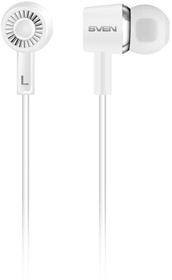 Наушники вкладыши Sven E-110 1.2м белый проводные в ушной раковине (SV-016258)