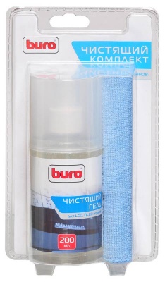 Чистящий набор (салфетки + гель) Buro BU-Glcd для экранов ЖК мониторов блистер 200мл