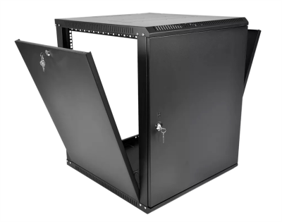 ЦМО Шкаф телекоммуникационный настенный разборный ЭКОНОМ 15U (600 ? 650) дверь металл, цвет ченрый (ШРН-Э-15.650.1-9005)