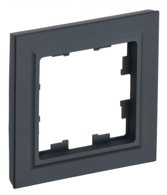 Рамка IEK Brite РУ-1-БрГ BR-M12-K53 1x черный (упак.:1шт)