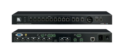 Kramer VP-550X Масштабатор HDMI / VGA / CV / USB-C в HDMI с эмбедированием и деэмбедированием аудио; поддержка 4К60 4:4:4, микшируемый микрофонный вход, два параллельных выхода HDMI (54-00086330)