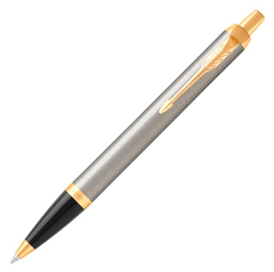 Ручка шариков. Parker IM Core K321 (CW1931670) Brushed Metal GT M син. черн. подар.кор.