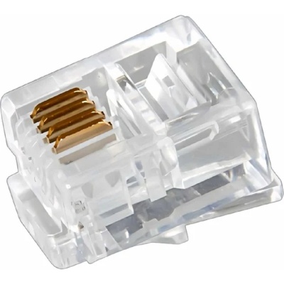 Разъем телефонный RJ-14 6P4C (уп.100шт) Rexant 05-1012