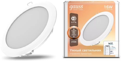 Умный светильник Gauss IoT Smart Home потолоч. белый (2020122)