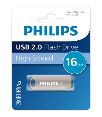 Флеш накопитель 16GB PHILIPS IRON 2.0 16GB, USB 2.0