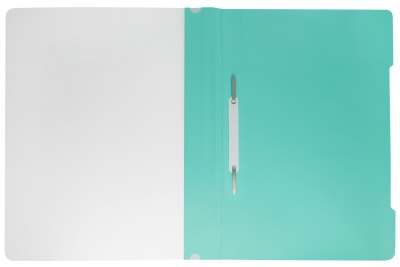 Папка-скоросшиватель Бюрократ Pastel -PSLAST/GRN A4 прозрач.верх.лист пластик мятный 0.14/0.18