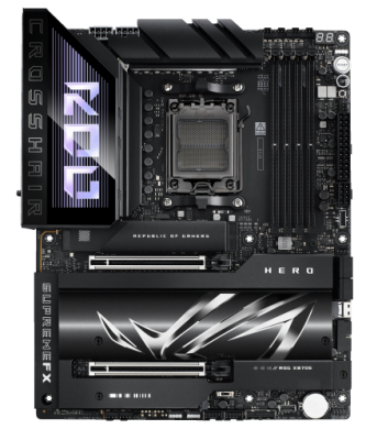 Материнская плата Asus ROG CROSSHAIR X870E HERO SocketAM5 AMD X870 4xDDR5 ATX AC`97 8ch(7.1) 5Gigabit + 2.5Gigabit Ethernet RAID+HDMI