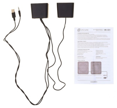 Колонки Оклик OK-331 2.0 черный 6Вт