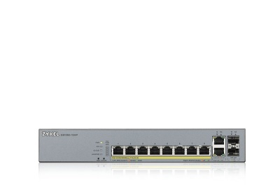 Коммутатор Zyxel NebulaFlex Pro GS1350-12HP-EU0101F 10G 2SFP 8PoE+ 130W управляемый