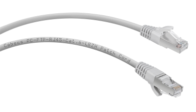 Патч корд Cabeus PC-FTP-RJ45-Cat.6-2m-LSZH Патч-корд F/UTP, категория 6, 2xRJ45/8p8c, экранированный, серый, LSZH, 2м (PC-FTP-RJ45-Cat.6-2m-LSZH)
