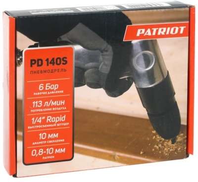 Дрель Patriot PD 140S 113л/мин патр.:быстрозажимной