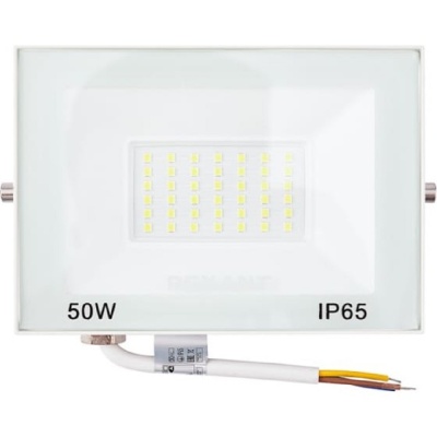 Rexant 605-026 Прожектор светодиодный СДО 50Вт 4000Лм 5000K нейтральный свет, белый корпус