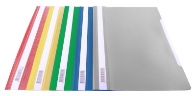 Папка-скоросшиватель Бюрократ Люкс -PSL20RED A4 прозрач.верх.лист пластик красный 0.14/0.18