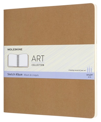 Блокнот для рисования Moleskine ART CAHIER SKETCH ALBUM ARTSKA5P3 190x190мм обложка картон 88стр. бежевый